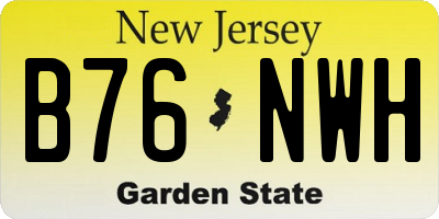 NJ license plate B76NWH