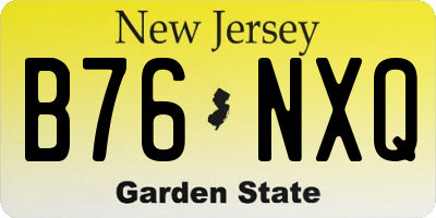 NJ license plate B76NXQ