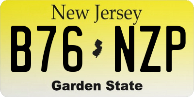 NJ license plate B76NZP