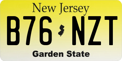 NJ license plate B76NZT