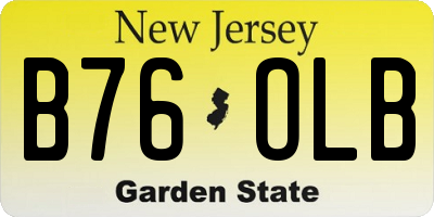 NJ license plate B76OLB