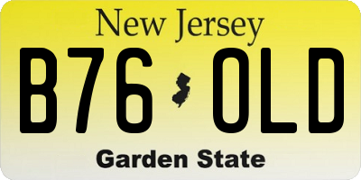 NJ license plate B76OLD