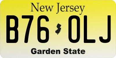 NJ license plate B76OLJ