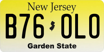 NJ license plate B76OLO