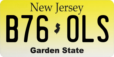 NJ license plate B76OLS