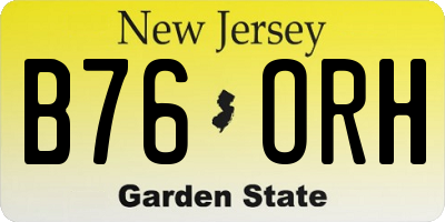 NJ license plate B76ORH