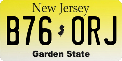 NJ license plate B76ORJ