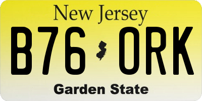 NJ license plate B76ORK