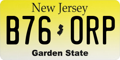 NJ license plate B76ORP