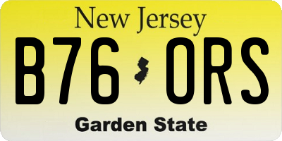 NJ license plate B76ORS