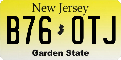 NJ license plate B76OTJ