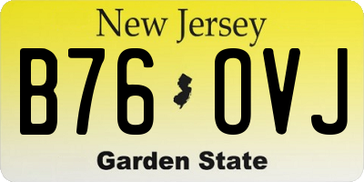 NJ license plate B76OVJ