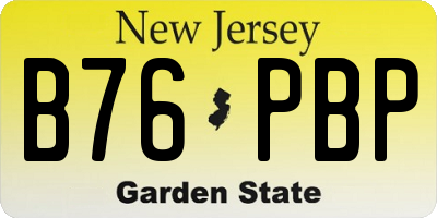 NJ license plate B76PBP
