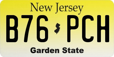 NJ license plate B76PCH