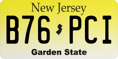 NJ license plate B76PCI
