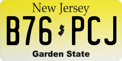 NJ license plate B76PCJ