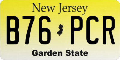 NJ license plate B76PCR