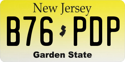 NJ license plate B76PDP