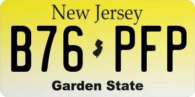 NJ license plate B76PFP