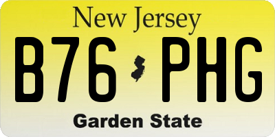 NJ license plate B76PHG