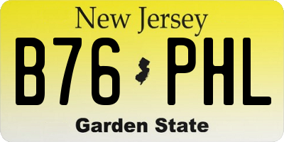 NJ license plate B76PHL