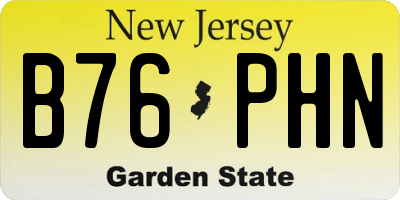 NJ license plate B76PHN