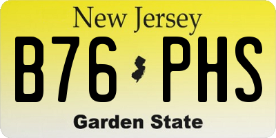 NJ license plate B76PHS