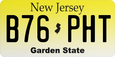 NJ license plate B76PHT