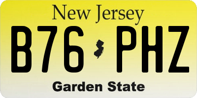 NJ license plate B76PHZ