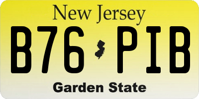 NJ license plate B76PIB
