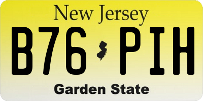NJ license plate B76PIH