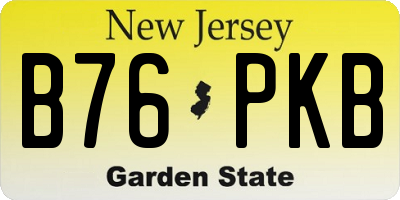 NJ license plate B76PKB