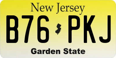 NJ license plate B76PKJ