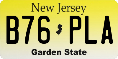 NJ license plate B76PLA