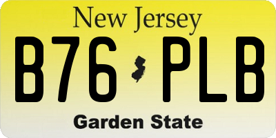 NJ license plate B76PLB