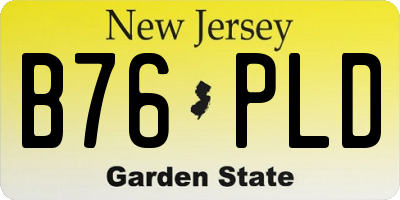 NJ license plate B76PLD