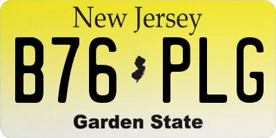 NJ license plate B76PLG