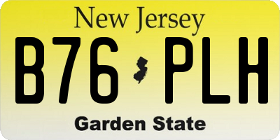 NJ license plate B76PLH