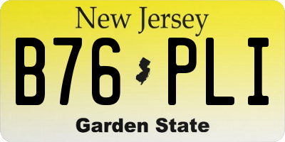 NJ license plate B76PLI