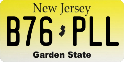 NJ license plate B76PLL