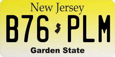 NJ license plate B76PLM