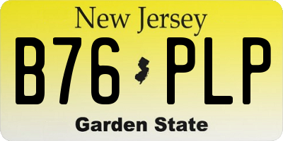 NJ license plate B76PLP