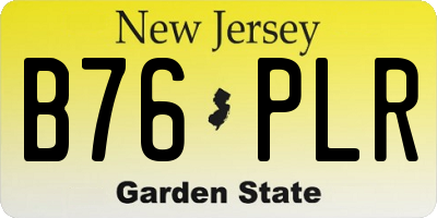 NJ license plate B76PLR