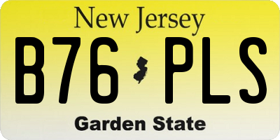 NJ license plate B76PLS