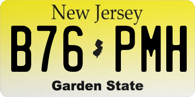 NJ license plate B76PMH