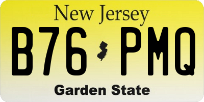 NJ license plate B76PMQ