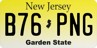 NJ license plate B76PNG