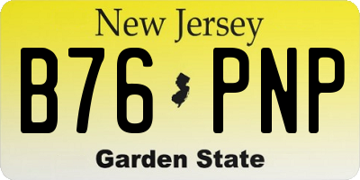NJ license plate B76PNP