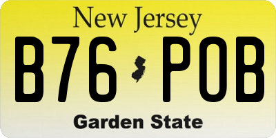 NJ license plate B76POB