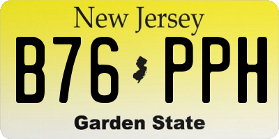 NJ license plate B76PPH
